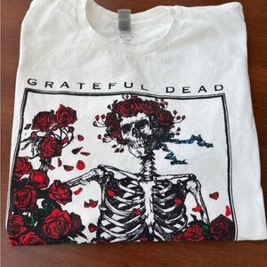 Grateful Dead Skull & Roses Graphic T-Shirt XXL  Gildan Soft Style 100% Cotton